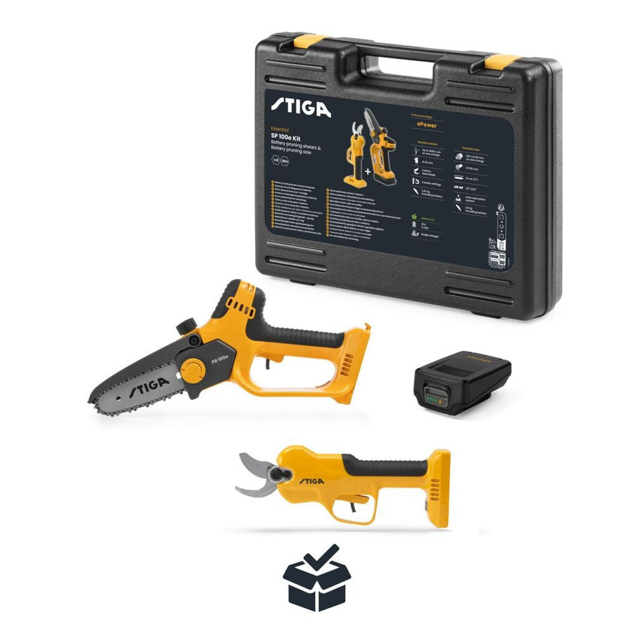 akku-gartenschere und -säge – sp 100e set