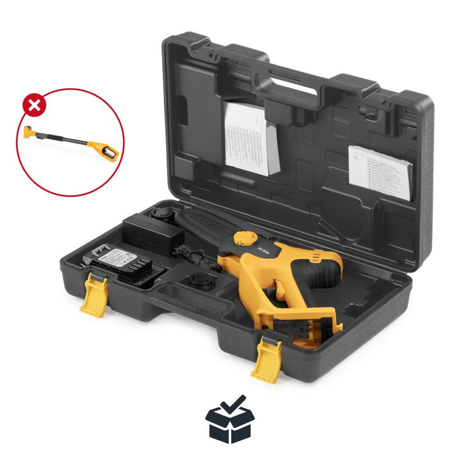 akku-gartenschere und -säge – pr 100e set