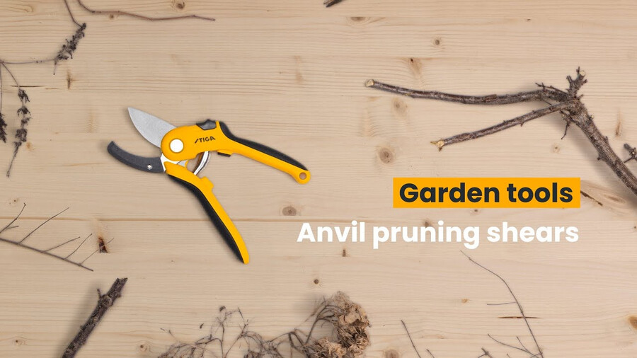 manuelle gartenschere und säge – amboss-gartenschere